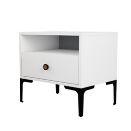 Hanah Home Lizbon 535 Mesilla de Noche Blanca